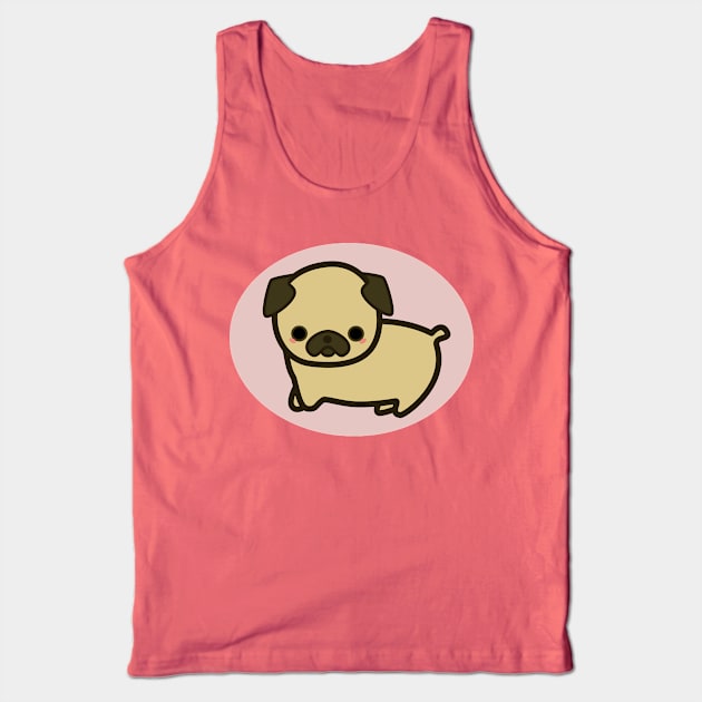 Cute Little Pug T-Shirt Tank Top by happinessinatee